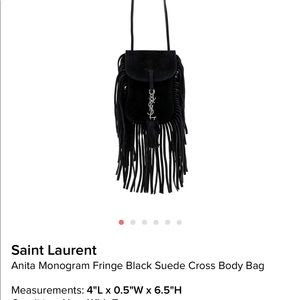 Saint Laurent Anita Monogram Fringe